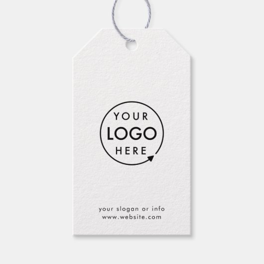 Zakelijke Logo | Labels productprijs Rustic Kraft Cadeaulabel (Voorkant)
