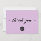 Zakelijke logo Lavender paarse Klant Dank u Bedankkaart (Voorkant)