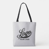 Zakelijke logo Lichtgrijs Bedrijfsmerk Custom Tote Bag (Achterkant)