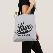 Zakelijke logo Lichtgrijs Bedrijfsmerk Custom Tote Bag (Dichtbij)