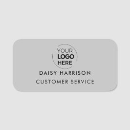 Zakelijke Logo | Lichtgrijs Modern Medewerker Pers Naamplaatje