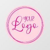Zakelijke Logo Lichtroze cirkel Raamsticker (Vel)