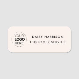 Zakelijke Logo | Lichtroze Custom Medewerker Perso Naamplaatje