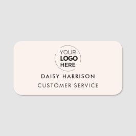 Zakelijke Logo | Lichtroze Modern Medewerker Perso Naamplaatje