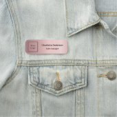 Zakelijke logo lichtroze werknemer elegant naamplaatje (In situ)