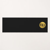 Zakelijke Logo Luxe Zwart Goud Yoga Studio Yogamat (Voorkant (horizontaal))