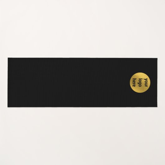 Zakelijke Logo Luxe Zwart Goud Yoga Studio Yogamat (Voorkant (horizontaal))