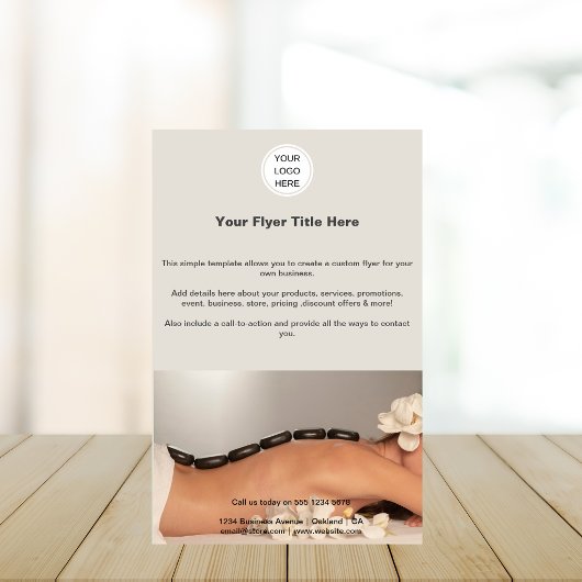 Zakelijke Logo Marketing Schoonheidssalon Spa Flyer