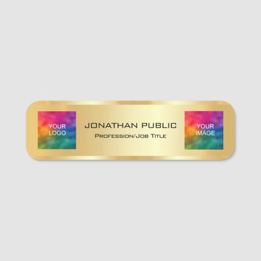  zakelijke Logo medewerker foto hier Naamplaatje (Voorkant)