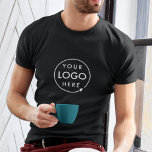 Zakelijke Logo | Medewerker Personeelsbedrijf Zwar T-shirt<br><div class="desc">Een eenvoudige douane zwarte bedrijfs sjabloon in een moderne minimalistische stijl die gemakkelijk met uw bedrijfslogo kan worden bijgewerkt. Als je hulp nodig hebt bij het personaliseren van dit product,  kun je contact met me opnemen via de onderstaande berichtbutton en ik help je graag.</div>