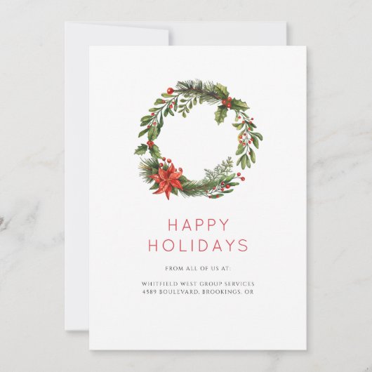 Zakelijke Logo medewerkers en klanten Feestdagenkaart (Voorkant)