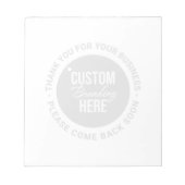 Zakelijke Logo Memo Bericht Dank u Notitieblok (Voorkant)