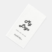 Zakelijke logo merk kleur tekst handtekening servet (Hoek)