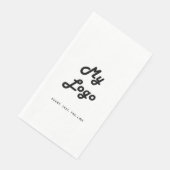 Zakelijke logo merk kleurtekst servet (Hoek)