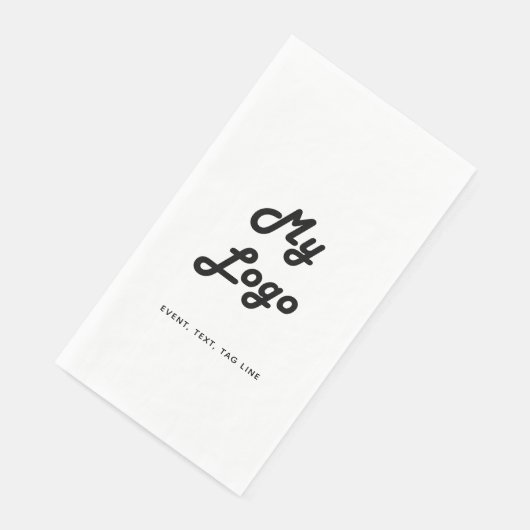 Zakelijke logo merk kleurtekst servet (Hoek)
