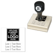 Zakelijke Logo met 3 regels tekst Rubberstempel (Gestempeld)
