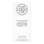 Zakelijke Logo met aankondiging en contactgegevens Reclamekaart (Voorkant)