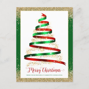 zakelijke Logo met kerstbomen Briefkaart