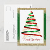 zakelijke Logo met kerstbomen Briefkaart (Voorkant / Achterkant)