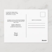 zakelijke Logo met kerstbomen Briefkaart (Achterkant)