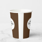 Zakelijke Logo met minimalistisch bruin Papieren Bekers (Links)