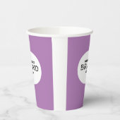 Zakelijke Logo met minimalistisch Paars Papieren Bekers (Links)