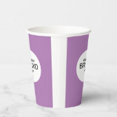 Zakelijke Logo met minimalistisch Paars Papieren Bekers (Rechts)