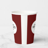 Zakelijke Logo met minimalistische maroon Red Papieren Bekers (Rechts)