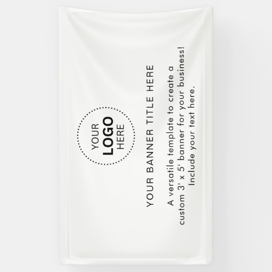 Zakelijke Logo met professionele 5' banner (Verticaal)