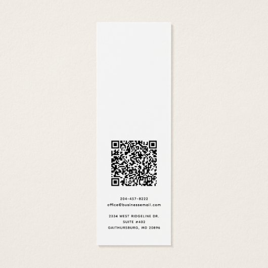 Zakelijke Logo met QR Code Oorbellen Display Kaart (Achterkant)