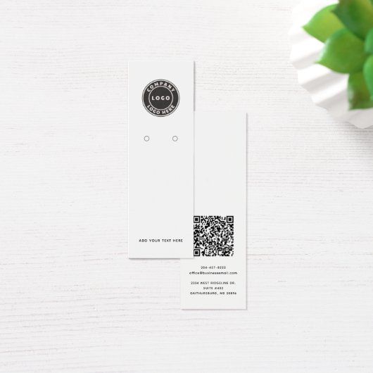 Zakelijke Logo met QR Code Oorbellen Display Kaart (Bureau)