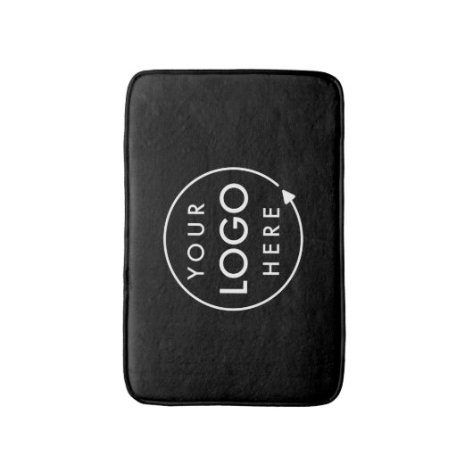 Zakelijke Logo Minimaal Stijlvol Professioneel Zwa Badmat (Voorkant Verticaal)