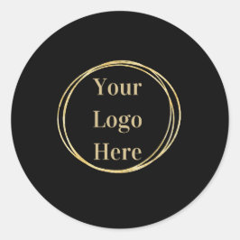 Zakelijke Logo minimaal zwart Ronde Sticker