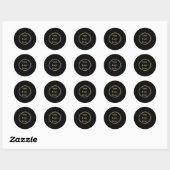 Zakelijke Logo minimaal zwart Ronde Sticker (Vel)