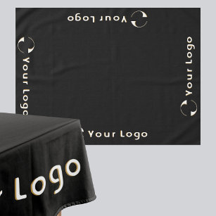 Zakelijke Logo Minimal merk Trade show Zwart Tafelkleed