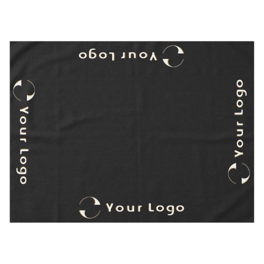 Zakelijke Logo Minimal merk Trade show Zwart Tafelkleed (Voorkant (Horizontaal))
