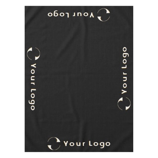 Zakelijke Logo Minimal merk Trade show Zwart Tafelkleed (Voorkant)