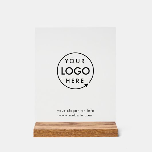Zakelijke Logo | Minimale eenvoudige reiniging Acryl Bord (Voorkant)