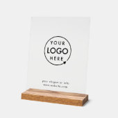 Zakelijke Logo | Minimale eenvoudige reiniging Acryl Bord (Hoek)