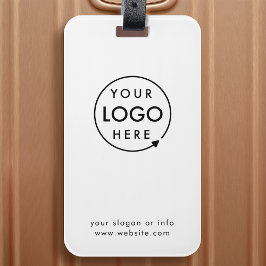 Zakelijke Logo | Minimale Eenvoudige reiniging wit Bagagelabel