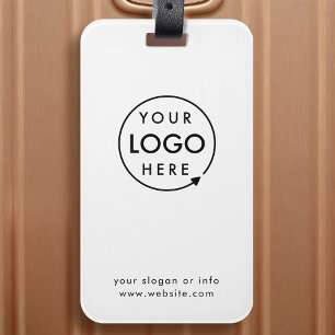 Zakelijke Logo   Minimale Eenvoudige reiniging wit Bagagelabel