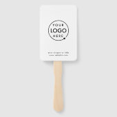 Zakelijke Logo | Minimale Eenvoudige reiniging wit Handwaaier (Achterkant)