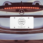 Zakelijke Logo | Minimale Eenvoudige reiniging wit Nummerplaat<br><div class="desc">Een eenvoudige sjabloon van het bord van de douane witte bedrijfsvergunning van de bedrijfsauto in een moderne minimalistische stijl die gemakkelijk met uw bedrijfs logo en bedrijfsdetails kan worden bijgewerkt.</div>
