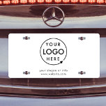 Zakelijke Logo | Minimale Eenvoudige reiniging wit Nummerplaat<br><div class="desc">Een eenvoudige sjabloon van het bord van de douane witte bedrijfsvergunning van de bedrijfsauto in een moderne minimalistische stijl die gemakkelijk met uw bedrijfs logo en bedrijfsdetails kan worden bijgewerkt.</div>