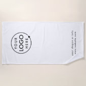 Zakelijke Logo | Minimale Eenvoudige reiniging wit Strandlaken (Voorkant)