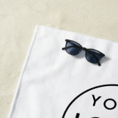 Zakelijke Logo | Minimale Eenvoudige reiniging wit Strandlaken (In situ)