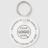 Zakelijke Logo | Minimale Eenvoudige White Profess Sleutelhanger (Voorkant)
