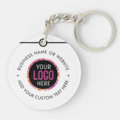 Zakelijke Logo | Minimale Eenvoudige White Profess Sleutelhanger (Achterkant)