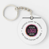 Zakelijke Logo | Minimale Eenvoudige White Profess Sleutelhanger (Voorkant)