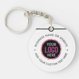 Zakelijke Logo | Minimale Eenvoudige White Profess Sleutelhanger